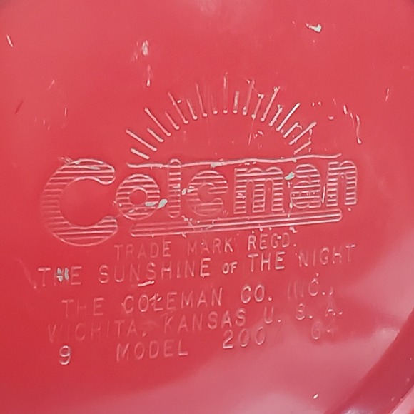 Coleman Lantern 200A Red Vintage Single Mantle Gas Camping Light NOT TESTED - Picture 15 of 16